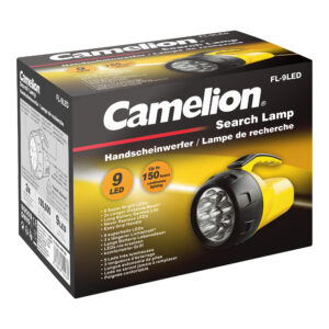 CAMELION FL-9LED-4R6B 9 x LED mitmepealine käsituli / koos 4 x R6 patareidega