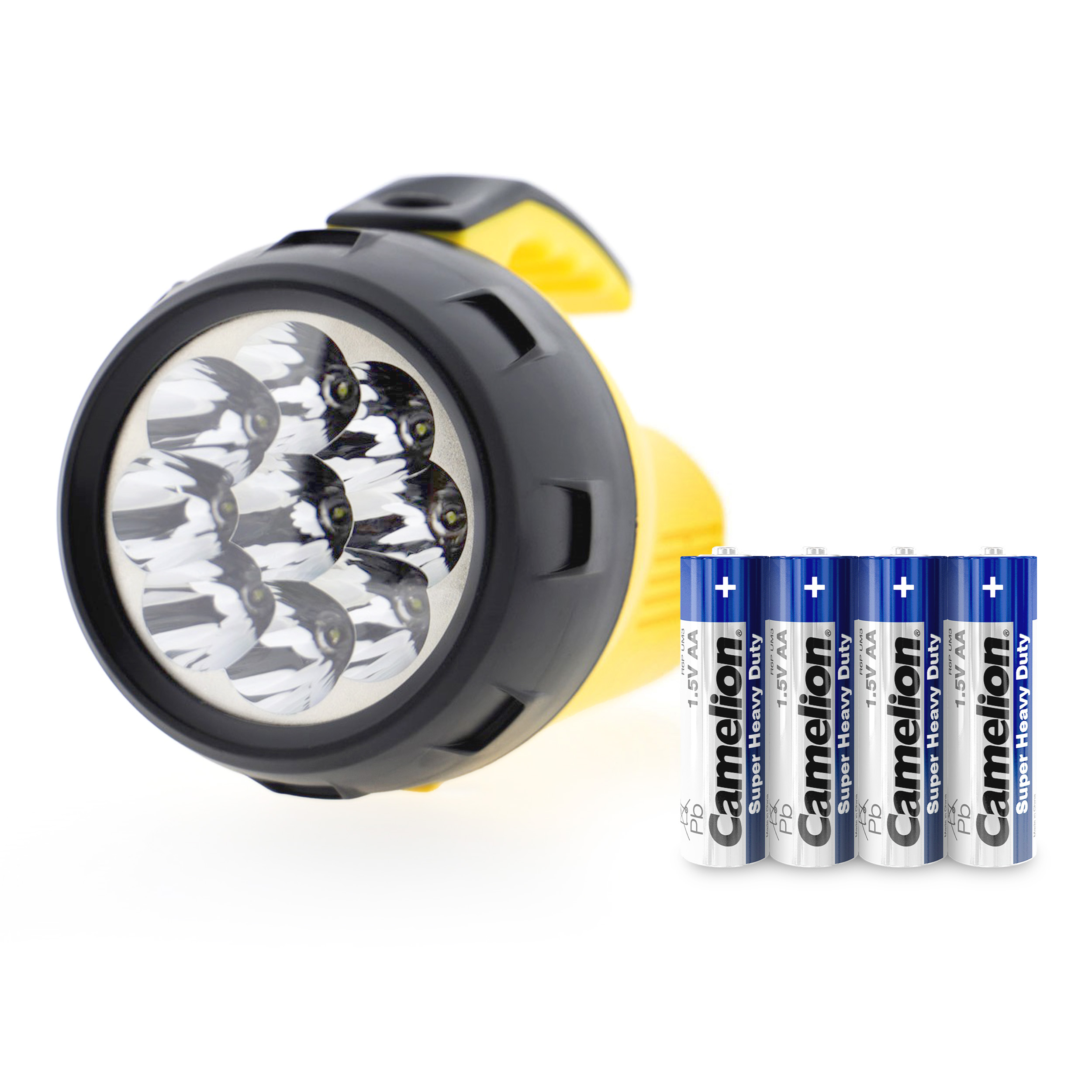 CAMELION FL-9LED-4R6B 9 x LED mitmepealine käsituli / koos 4 x R6 patareidega - Image 3