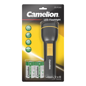 CAMELION FL1L2CB2R14P keskmise suurusega LED-taskulamp koos 2 x R14 patareidega