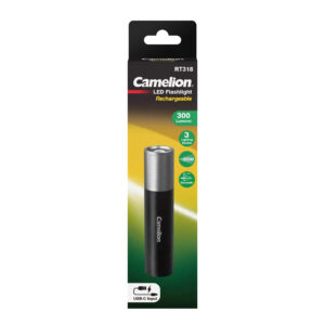 CAMELION RT318-CBH – laetav taskulamp 3W must